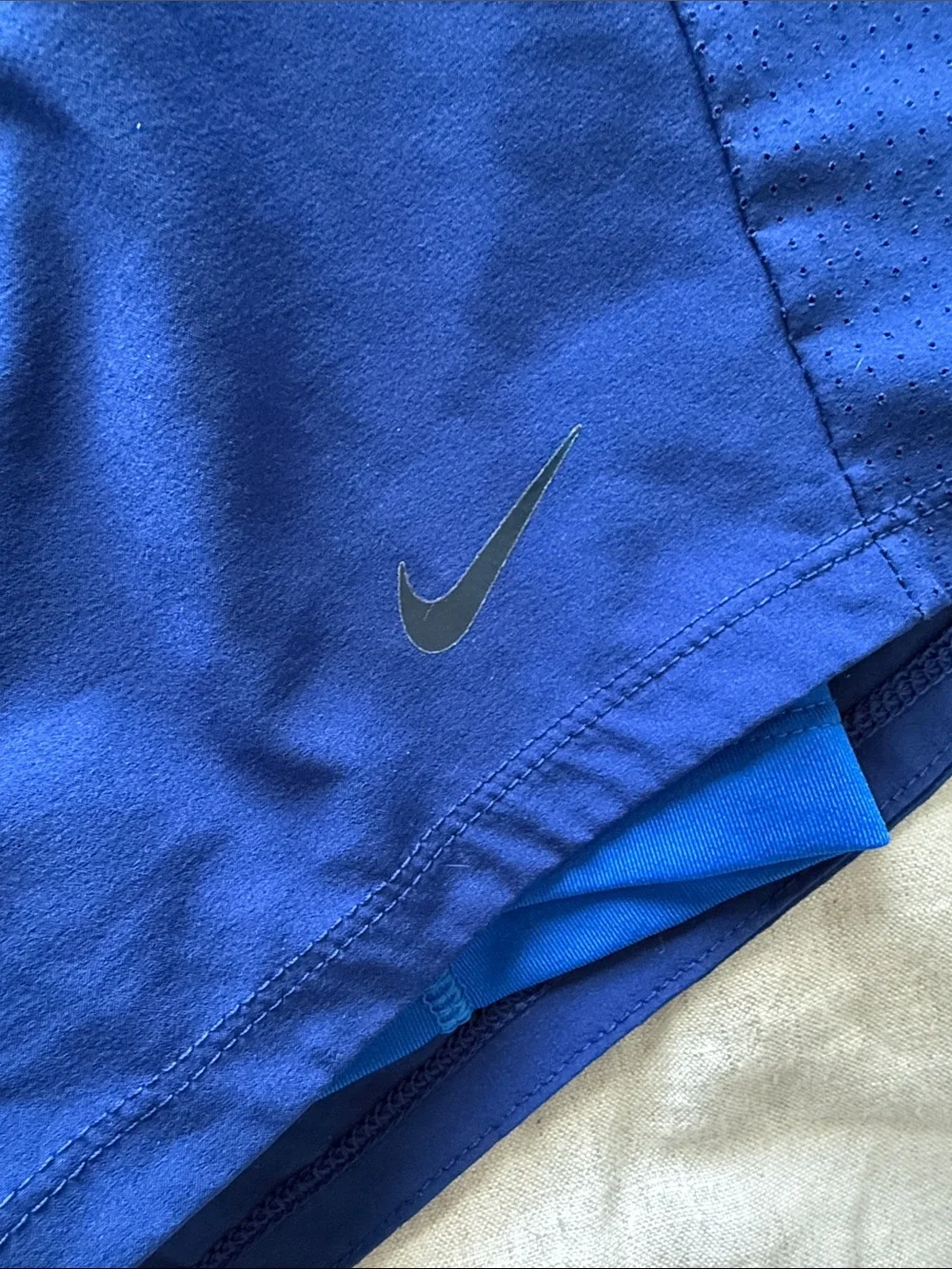 Nike Women's Royal Blue Athletic Shorts with Elastic Waistband